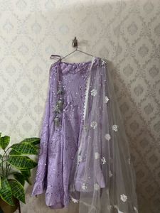 lavender Lilac Lehenga Choli Set
