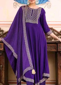 Elegant Purple Kurta Set with Dupatta