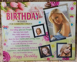 Birthday photo frame