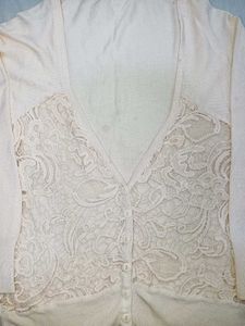 Lace Accent Cardigan