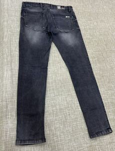 Men's Washed Grey Denim Jeans
