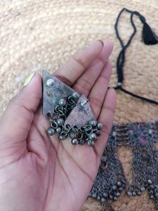 Oxidised Choker Set