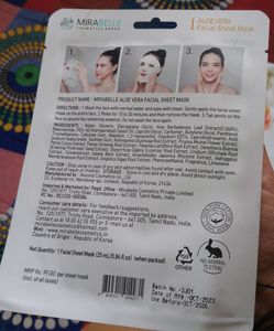 Mirabelle Sheet Face Mask