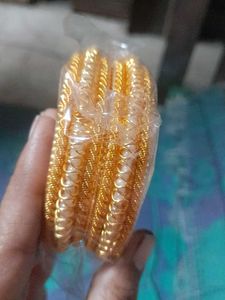 Elegant Golden Bangles Set