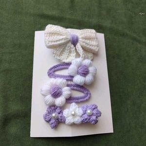 Crocheted Baby Hair Clips Set