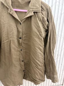Classic Olive Green Button-Up Shirt