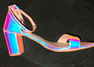 Aesthetic korean holographic heels