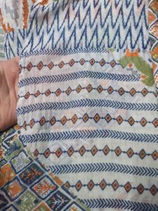 Pure cotton geomatric print suit set size 44