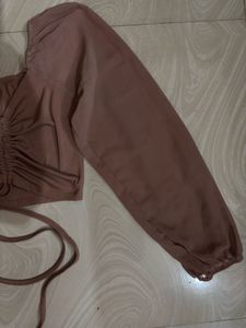 Stylish peach nude Ruched Top 💕