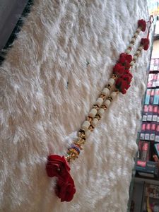 Red Rose &amp; Pearl Necklace