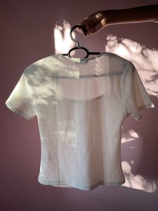 Ribbed Square Neck Top