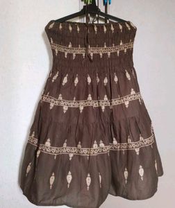 Lovely offshoulder halter tie-up dress