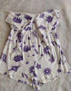 Floral Strapless Playsuit