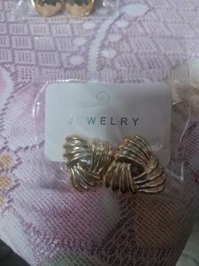 Chunky Gold Textured Earrings 1
