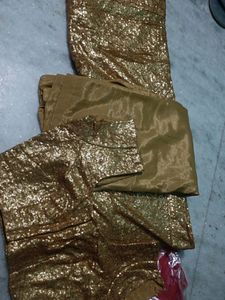 Golden Sequins Saree