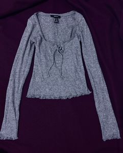Forever 21 Ribbed Long Sleeve Top