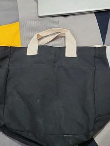 Black Canvas Tote Bag