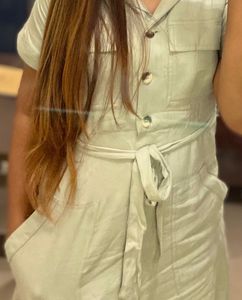 Light Green pocket Shirt Dress