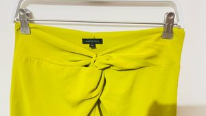 Reduced price, Lime Green Twist Front Midi Skirt