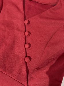 Elegant Red Peplum unused  Top