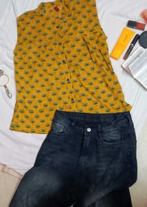 Stylish Printed Sleeveless Top