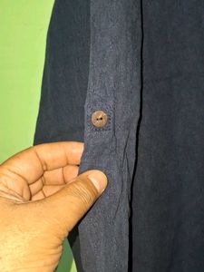 Max Men's Blue Cotton Shirt of 1