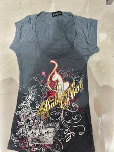 Y2K Baby Phat scoop neck fitted tee