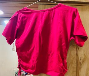 Pink Cropped T-Shirt