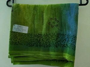 Green Printed Saree