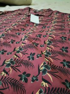 Tropical Maroon Half Sleeve Casual Shirt 👔