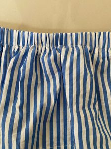 Blue &amp; White Striped Off-Shoulder Top
