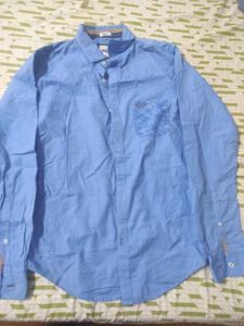 Basics Brand Small Size Blue Casual Shirt