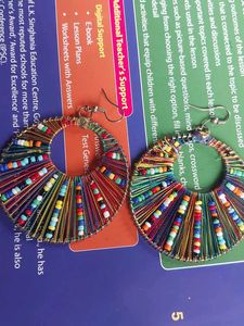 Boho Multicolor Hoop Earrings
