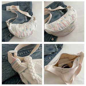 Stylish Black Crescent Hobo Bag