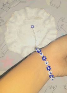 Blue Daisy Beaded Bracelet💙