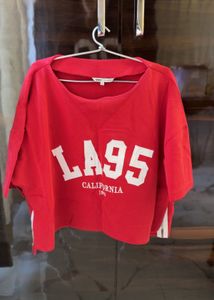 Red "LA95 California" Graphic Tee