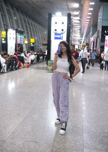 Lavender Parachute Pants