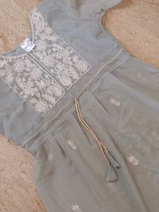 Elegant Light Blue Embroidered Kurta