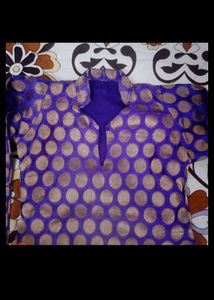 Elegant Purple Polka Dot AnarkaliFeatures.