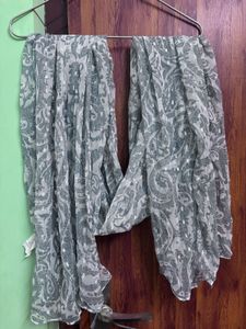 Navy Blue Plaid Scarf with Tassels