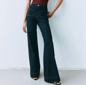 High-Waisted Flare Denim Jeans