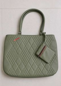 Quilted Handbag with Pouch