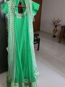 Elegant Green Kurta with Mirror Work