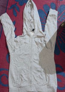 Light Grey Zip-Up Hoodie