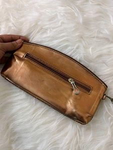 Sparkly Brown Glitter Clutch Wristlet