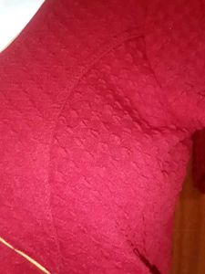 Red Cropped Blouse