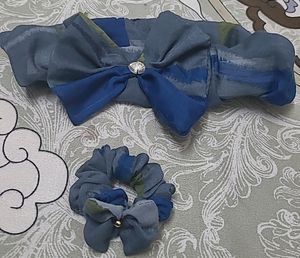Set of Headband & bow rubber band for lil doll