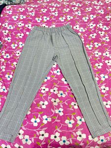 Grey Plaid Trousers