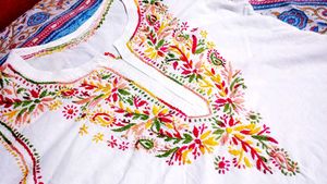 handwork chikenkari kurti