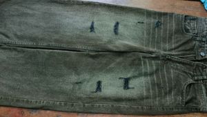 Distressed Olive Green Jeans